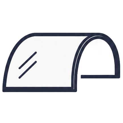 Lambton Glass beveled edges & curved pieces service icon